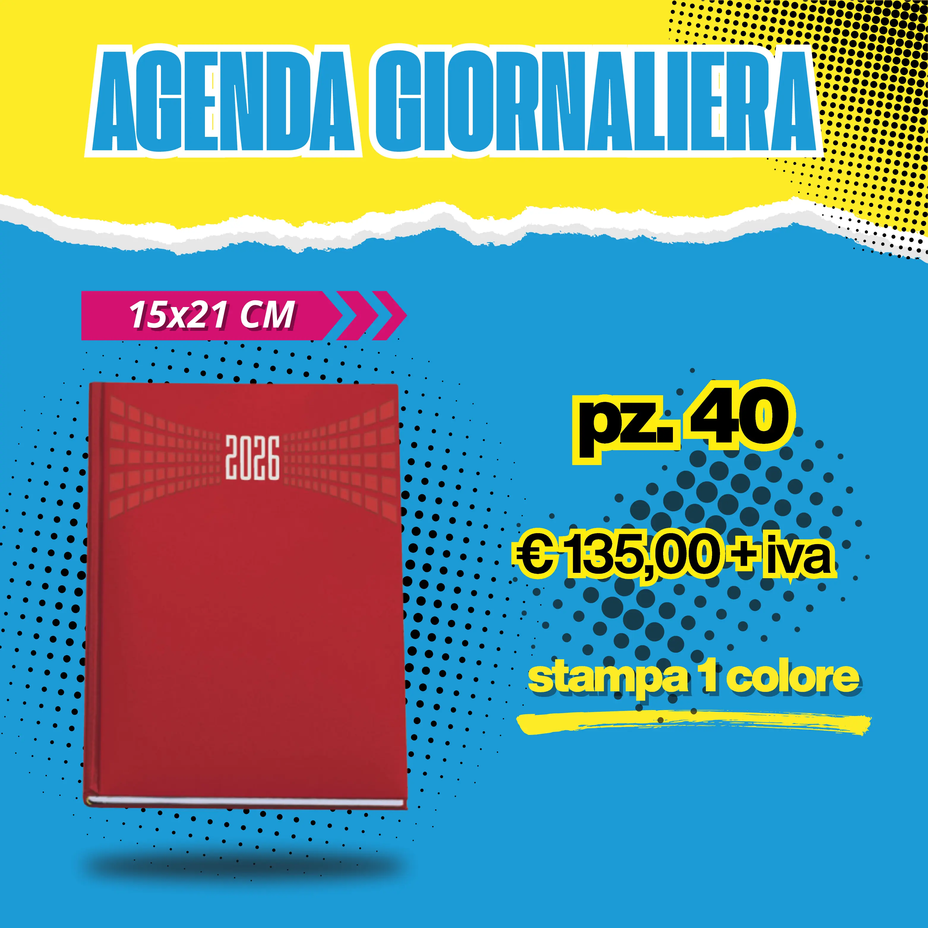 Agenda Giornaliera 2026 - 40pz €135+IVA