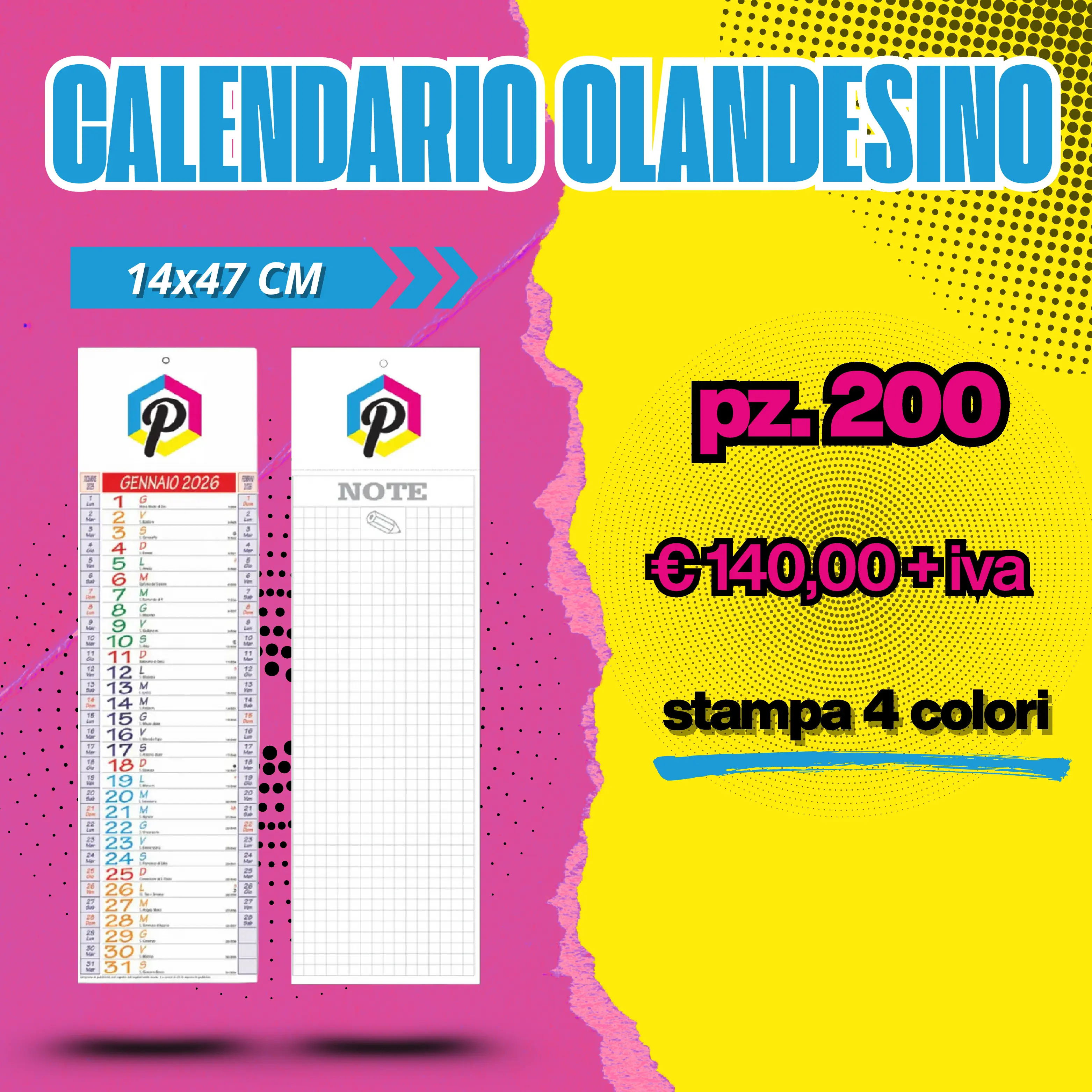 Calendario Olandesino 2026 - 200pz €140+IVA